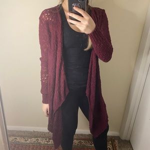 Maroon Hollister Cardigan